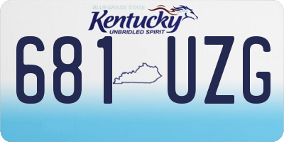 KY license plate 681UZG