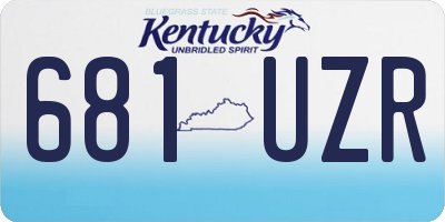 KY license plate 681UZR