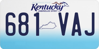 KY license plate 681VAJ