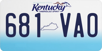 KY license plate 681VAO