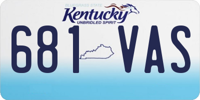 KY license plate 681VAS