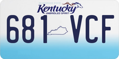 KY license plate 681VCF