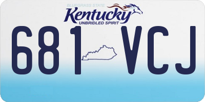 KY license plate 681VCJ