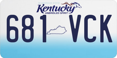 KY license plate 681VCK