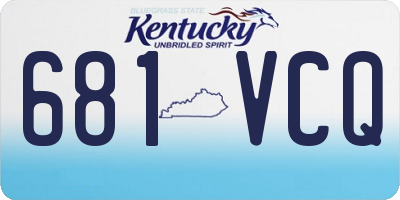 KY license plate 681VCQ