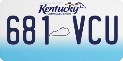 KY license plate 681VCU