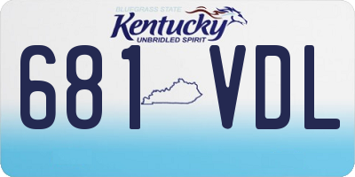 KY license plate 681VDL