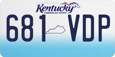 KY license plate 681VDP