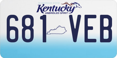 KY license plate 681VEB