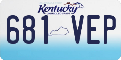 KY license plate 681VEP