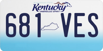 KY license plate 681VES