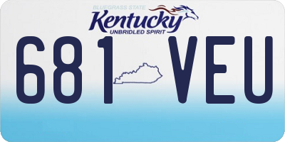KY license plate 681VEU