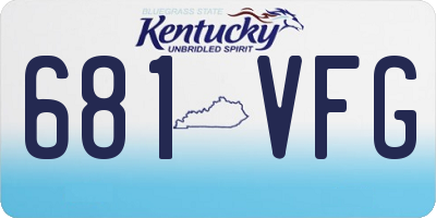 KY license plate 681VFG