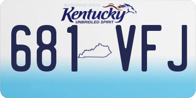 KY license plate 681VFJ