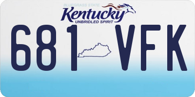 KY license plate 681VFK