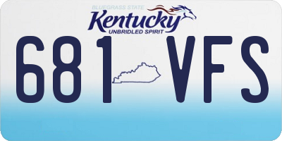 KY license plate 681VFS