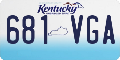 KY license plate 681VGA