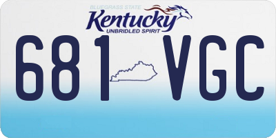 KY license plate 681VGC