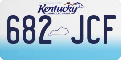 KY license plate 682JCF