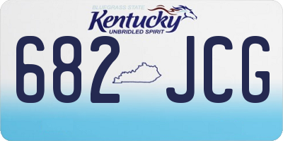 KY license plate 682JCG