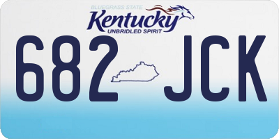 KY license plate 682JCK