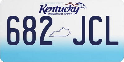 KY license plate 682JCL