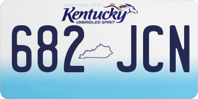 KY license plate 682JCN