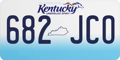 KY license plate 682JCO