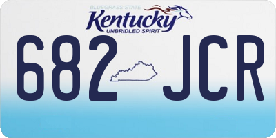 KY license plate 682JCR