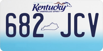 KY license plate 682JCV