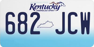 KY license plate 682JCW