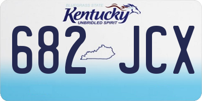 KY license plate 682JCX