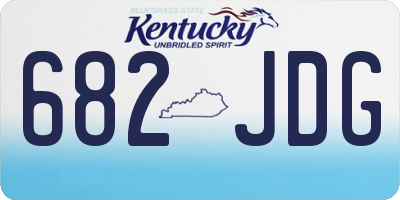 KY license plate 682JDG