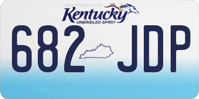 KY license plate 682JDP