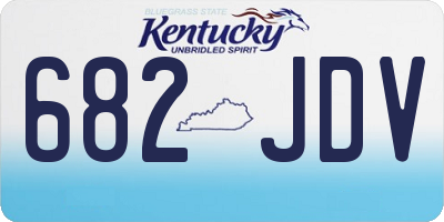 KY license plate 682JDV