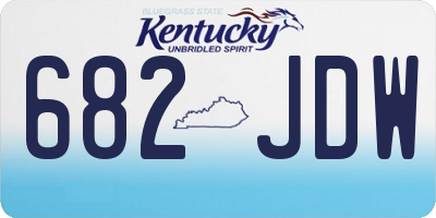 KY license plate 682JDW
