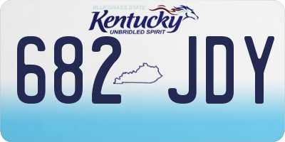 KY license plate 682JDY