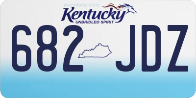 KY license plate 682JDZ