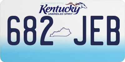 KY license plate 682JEB
