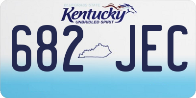 KY license plate 682JEC
