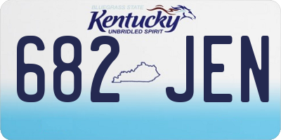 KY license plate 682JEN