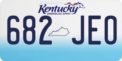 KY license plate 682JEO