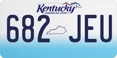 KY license plate 682JEU
