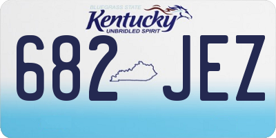 KY license plate 682JEZ