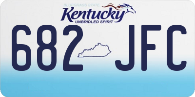 KY license plate 682JFC