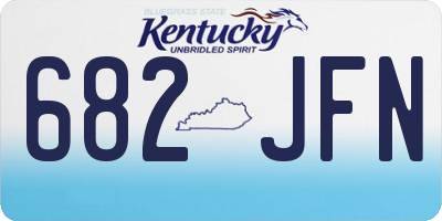 KY license plate 682JFN