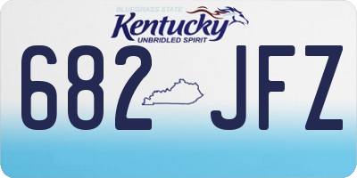 KY license plate 682JFZ