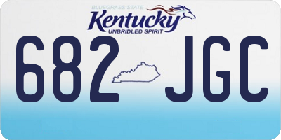 KY license plate 682JGC