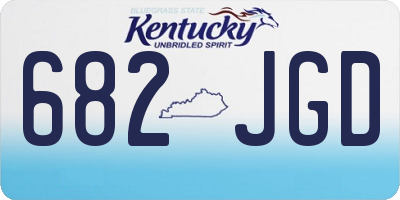KY license plate 682JGD
