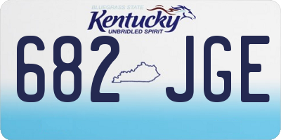 KY license plate 682JGE